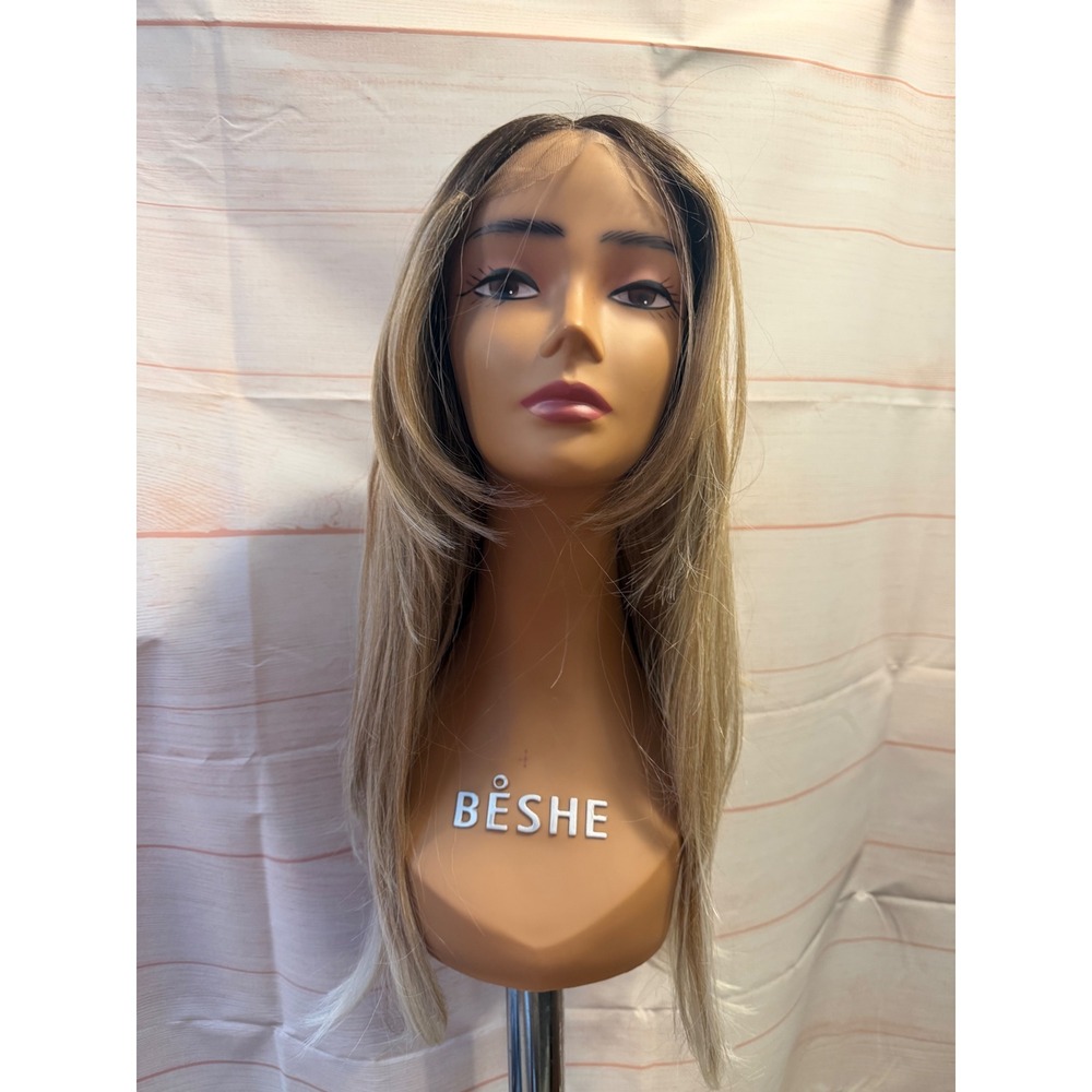Brown blonde ombre lace front wig